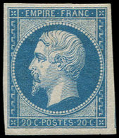 ** EMPIRE NON DENTELE - 14B  20c. Bleu, T II, Frais Et TB - 1853-1860 Napoleone III