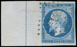 EMPIRE NON DENTELE - 14Ai 20c. Bleu, T I, Bdf, FILET D'ENCADREMENT, Obl. PC 2655, TTB - 1853-1860 Napoleon III