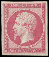 (*) EMPIRE NON DENTELE - 17B  80c. Rose, TB - 1853-1860 Napoléon III