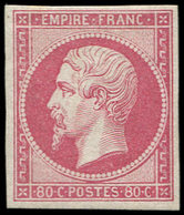 (*) EMPIRE NON DENTELE - 17B  80c. Rose, TB - 1853-1860 Napoleon III