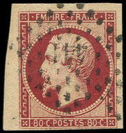 EMPIRE NON DENTELE - 17A  80c. Carmin, Nuance Soutenue, Obl. PC 441, Petit Bdf, TTB - 1853-1860 Napoleone III