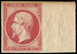 * EMPIRE NON DENTELE - R17h 80c. Carmin-rose, REIMPRESSION, Bdf, La Marge Sup. Est Lég. Jaunie, Néanmoins Frais Et TB - 1853-1860 Napoleone III