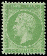 ** EMPIRE DENTELE - 20    5c. Vert, TB - 1862 Napoléon III