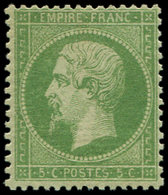 * EMPIRE DENTELE - 20a   5c. Vert Foncé, Frais Et TB - 1862 Napoléon III.