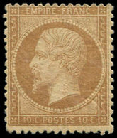 * EMPIRE DENTELE - 21b  10c. Bistre-brun, 2 Pts Clairs, Aspect TB - 1862 Napoléon III