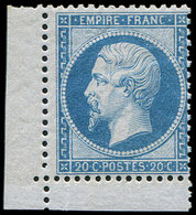 ** EMPIRE DENTELE - 22   20c. Bleu, Cdf, Très Frais Et TB - 1862 Napoléon III