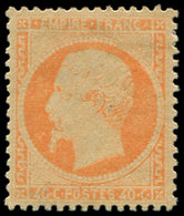* EMPIRE DENTELE - 23   40c. Orange S. Paille, Bien Centré, Ch. Légère, TTB - 1862 Napoléon III