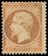 (*) EMPIRE DENTELE - 23   40c. Orange, Couleur Partiellement Oxydée, TB - 1862 Napoleon III