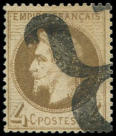 EMPIRE LAURE - 27A   4c. Gris, T I, Nuance Mordorée, Obl. TYPO, TB - 1863-1870 Napoleon III With Laurels