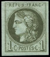 * EMISSION DE BORDEAUX - 39Aa  1c. Olive Foncé, R I, TB - 1870 Bordeaux Printing