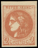 * EMISSION DE BORDEAUX - 40B   2c. Brun-rouge, R II, Ch. Légère, TB - 1870 Bordeaux Printing