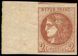 * EMISSION DE BORDEAUX - 40B   2c. Brun-rouge Nuance Soutenue, R II, Bdf Et Voisin En Haut, Petite Variété BOULE SOUS LE - 1870 Bordeaux Printing