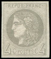 ** EMISSION DE BORDEAUX - 41B   4c. Gris, R II, Frais Et TB. C - 1870 Bordeaux Printing