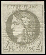 ** EMISSION DE BORDEAUX - 41Bd  4c. Gris Foncé, R II, Frais Et TB - 1870 Bordeaux Printing