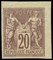 ** TYPE SAGE - 67   20c. Brun-lilas, NON DENTELE, Petit Cdf, TB - 1876-1878 Sage (Type I)