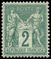 ** TYPE SAGE - 74    2c. Vert, Centrage Parfait, Frais Et Superbe - 1876-1878 Sage (Type I)