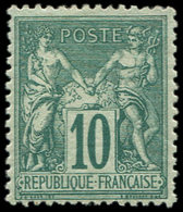 * TYPE SAGE - 76   10c. Vert, Forte Ch., Bon Centrage, TB - 1876-1878 Sage (Type I)