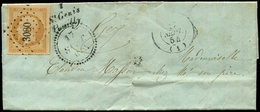 Let OBLITERATIONS PAR DEPARTEMENTS - 1/AIN N°13A Obl PC 3080 S. LAC, Cursive 1/ST GENIS/POUILLY, Dateur B 17/9/54, R Et  - 1849-1876: Classic Period