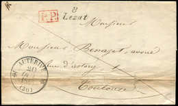 Let OBLITERATIONS PAR DEPARTEMENTS - 8/ARIEGE Cursive 8/LEZAT S. LAC, Càd T12 AUTERIVE 20/10/45, TTB - 1849-1876: Classic Period