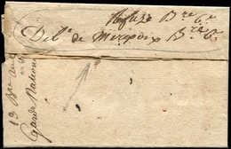 Let OBLITERATIONS PAR DEPARTEMENTS - 8/ARIEGE MP Manuscrite "Deb. De Mirepoix" S. LSC De L'An VI, TB - 1849-1876: Classic Period