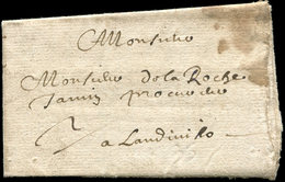 Let OBLITERATIONS PAR DEPARTEMENTS - 21/COTES DU NORD Lettre De Guingamp De 1678 Pour Landivisio, TB - 1849-1876: Classic Period