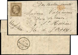 Let BALLONS MONTES - N°30 Obl. Etoile 22 S. LAC, Càd R. Taitbout 12/11/70, Arr. JERSEY 27/11, TTB. LE Gal UHRICH - Guerra Del 1870