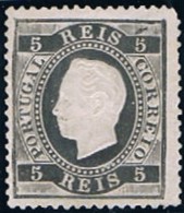 Portugal, 1870/6, # 36 O Dent. 13 1/2, Canto Curto, MNG - Neufs