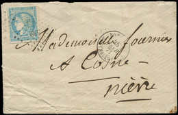 Let Guerre De 1870 -  N°45C Obl. PC Du GC 532 S. Env., Càd BORDEAUX/ASSEMBLEE NATle 28/2/71, TB - Guerra Del 1870