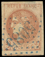 BUREAUX FRANCAIS A L'ETRANGER - N°40B Obl. GC Bleu 5085 De GALATZ, Pelurage, Frappe Superbe - 1849-1876: Période Classique