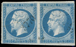 BUREAUX FRANCAIS A L'ETRANGER - N°14A PAIRE Obl. PC 3770 De MERSINA, Frappe TTB - 1849-1876: Période Classique