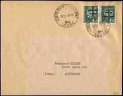 Let TIMBRES DE LIBERATION - AIGURANDE 11 : 4f50 Vert, PAIRE Obl. 18/8/44 S. Env., TB - Libération