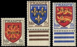 ** TIMBRES DE LIBERATION - CHAMBERY 4, 5C Et 6C : Blasons, TB - Libération