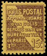 * COLIS POSTAUX  (N° Et Cote Maury) - 150  15c. Brun Sur Jaune, T III, TB - Neufs