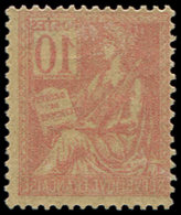 ** VARIETES - 116b  Mouchon, 10c. Rouge, T II, RECTO-VERSO, TB - Neufs