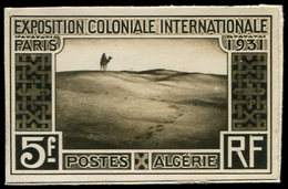 Collection Henri Cheffer - Exposition Coloniale 1931, Algérie 5f. Mehari, Projet Non Retenu, Petite Maquette En Sépia, T - Non Classés