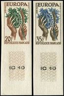 ** NON DENTELES - 1122/23 Europa 1957, Bdf, TB - Non Classés