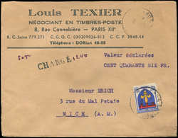 Let LETTRES DU XXe SIECLE - N°574 Obl. S. Env. Valeurs Déclarées, TB - Lettres & Documents