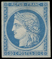 (*) Colonies Générales - 12   20c. Bleu, Marge Fine (intacte) En Haut, TB - Andere & Zonder Classificatie