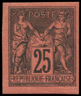 * Colonies Générales - 43   25c. Noir Sur Rouge, Belles Marges, TB/TTB - Otros & Sin Clasificación