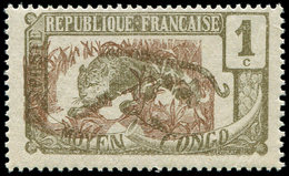 ** CONGO 48 : 4c. Gris-olive Et Bistre, Centre TRES DEPLACE, TB - Altri & Non Classificati