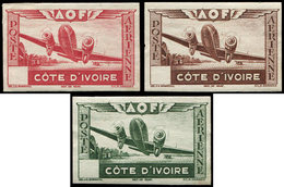 * COTE D'IVOIRE PA 10/12 : Carmin, Brun Et Vert, Valeur OMISE, NON DENTELES, TB - Altri & Non Classificati