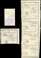 Let INDE 6 Doc. Dont 5 Bulletins De Dépôt De LRec., Cachets Divers De Pondichery, 1891-92, TB - Altri & Non Classificati
