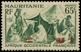 * MAURITANIE 134a : 4f. Sur 65c. Vert, Surcharge RENVERSEE, R Et TB - Other & Unclassified