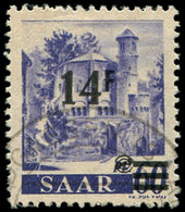 SARRE 226A : 14f. S. 60pf. Violet, Variété PIED COUPE, Obl., TB, N° Michel 236I - Nuovi