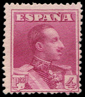 ** ESPAGNE 285 : 4p. Lilas-rose, Dentelé 13 1/2 X 12 1/2, N°A011.286, TB - Oblitérés