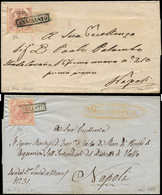 Let ITALIE (ANCIENS ETATS) DEUX SICILES 3a : 2g. Rose-lilas, Obl. S. 2 Lettres De 1858, TTB - Unclassified