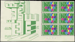 ** LIECHTENSTEIN 355 : Europa 1960, BLOC De 6 Cdf, TB - Ungebraucht