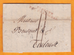 1814 - Lettre Avec Correspondance De  2 Pages En Français De Barne, Espagne Vers Paris, France - Entrée Par Perpignan - ...-1850 Prefilatelia
