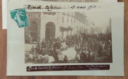 Tiaret, Algérie, 1910 - Pour Les Sinistrés De France, Mi-carême. Char Du Comité Tiarétien - Photo Carte Postale - Tiaret