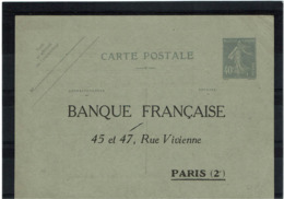 LCTN58/PM3 - CP SEMEUSE CAMEE 40c REPIQUAGE BANQUE FRANCAISE NEUVE - Cartes Postales Repiquages (avant 1995)